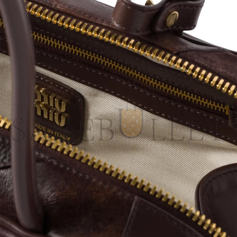MIU MIU BEAU LEATHER PATCHWORK BAG 5BB173 (28*11.5*8cm)